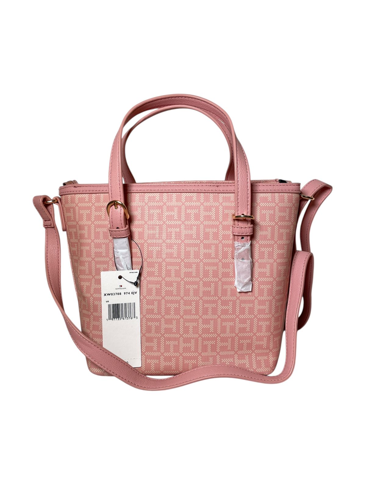 Bolsa Tommy Hilfiger Rosa Claro TH Monogram | Elegancia y estilo